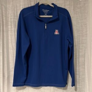 Tommy Bahama Royal Blue Quarter-Zip with Embroidered University of Arizona logo